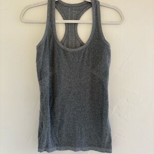 Gray Racerback Tank Top